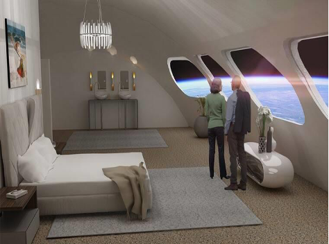 Guests can witness spectacular views of the Earth while enjoying comfort pleasure. 